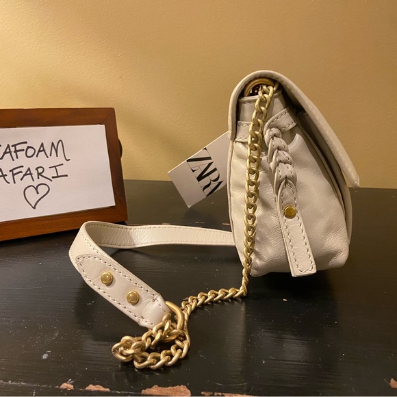 NWT Zara Leather Pocket Crossbody Bag - Picture 3 of 6